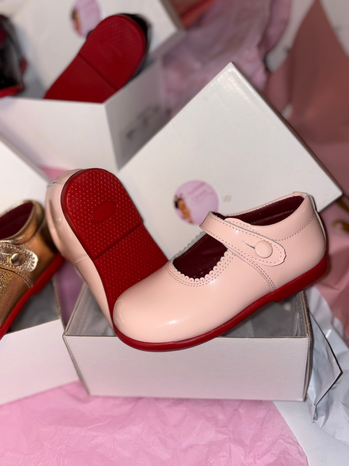 Our baby pink with Red sole Maryjanes 🩷🩷🩷