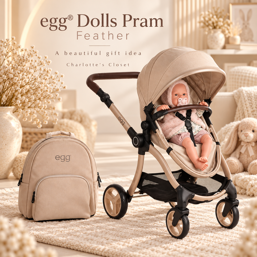 Egg feather toy pram 2in1 bag sold separately