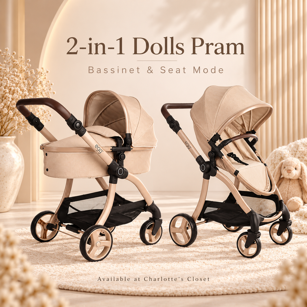 Egg feather toy pram 2in1 bag sold separately