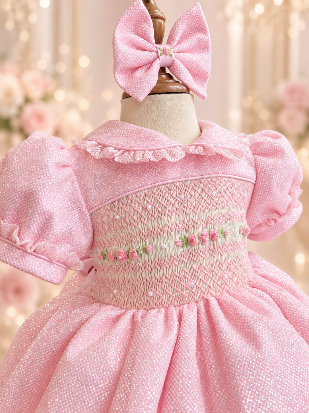 Pink glitter smock dress 🩷🩷