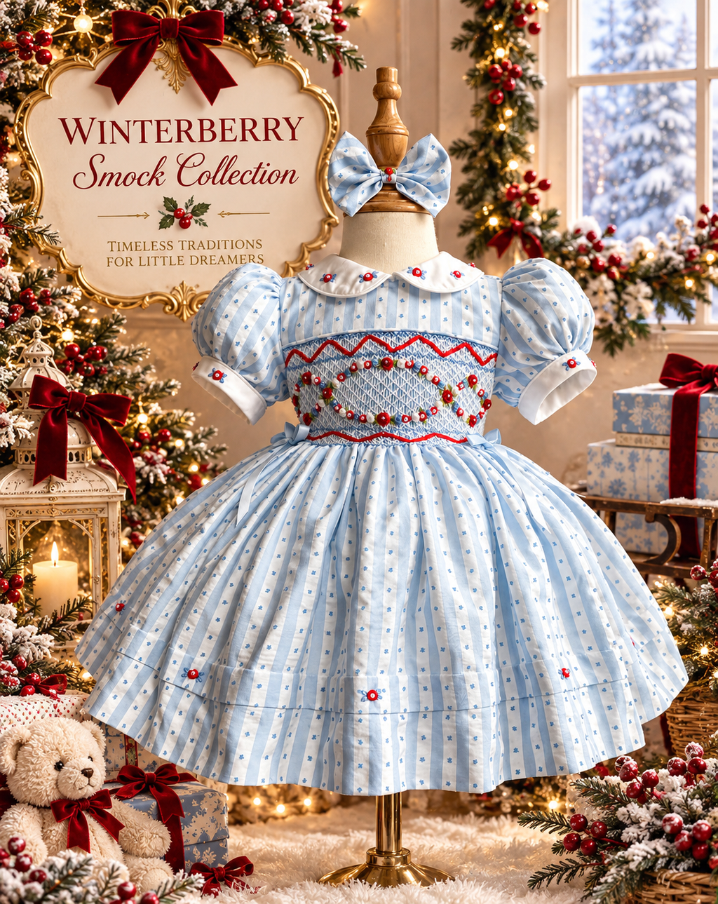 Winter berry collection dress ❤️🩵